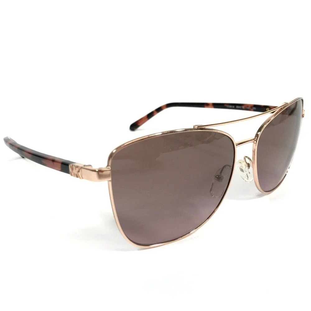 Michael Kors Sunglasses MK1096 Stratton 110814 Rose Gold Tortoise Brown Lenses - Picture 3 of 14